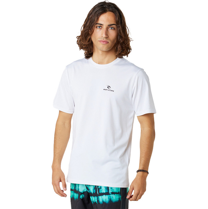 2023 Rip Curl Mens Search Series Short Sleeve UV Tee Shirt 12XMRV - White